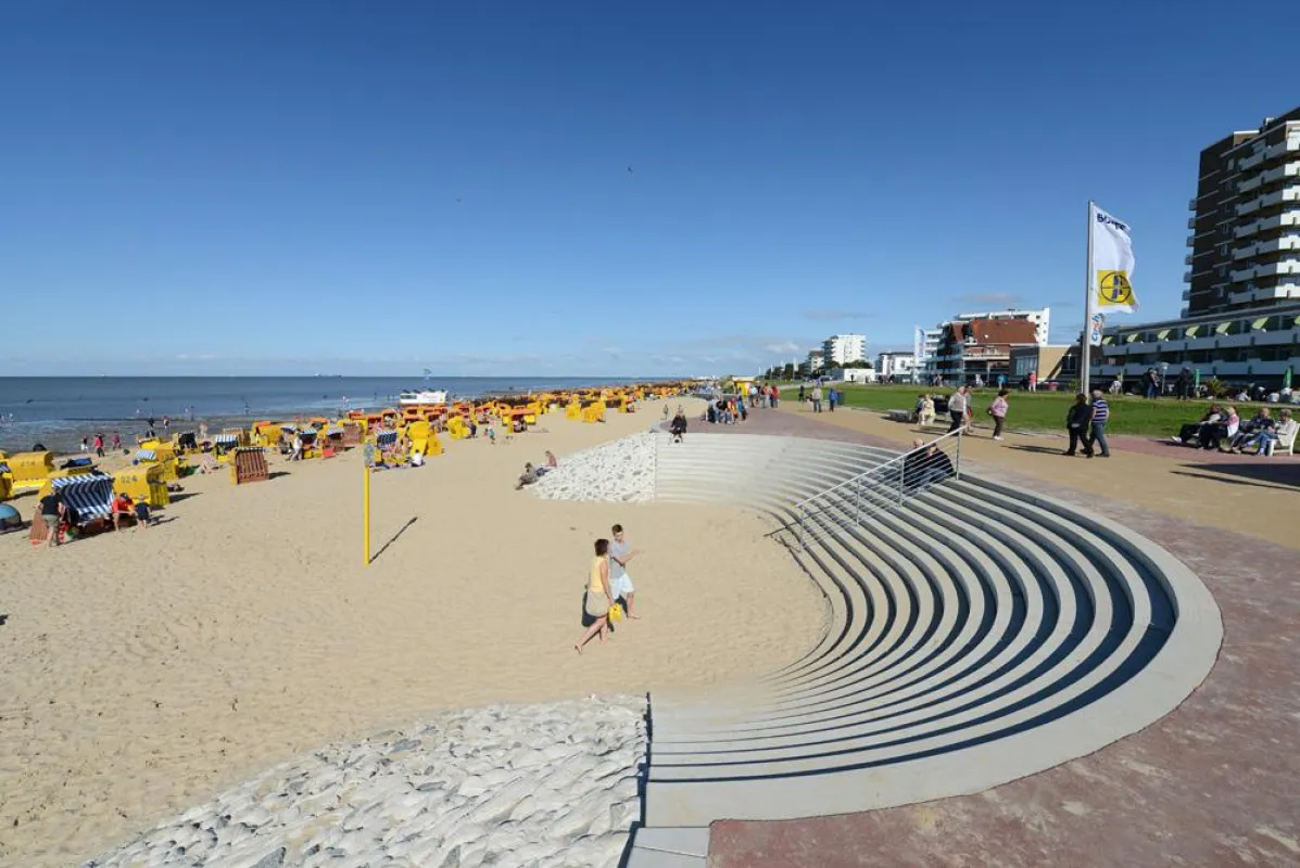 Vier Kilometer lang ist die neue Strandpromenade in Cuxhaven (Foto: Nordsee