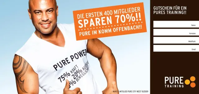 „PURE TRAINING – Eröffnung ab 15. Februar 2011 im KOMM Offenbach!“ Bild: „PURE TRAINING – Eröffnung ab 15. Februar 2011 im KOMM Offenbach!“