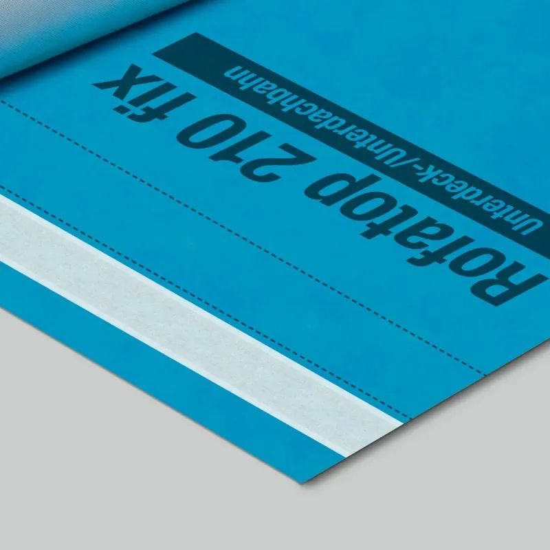 Eternit Dachfolie Rofatop 210 fix – effiziente Verarbeitung durch selbstklebende Fixierstreifen, hochreißfeste Qualität durch 4lagige Ausführung.