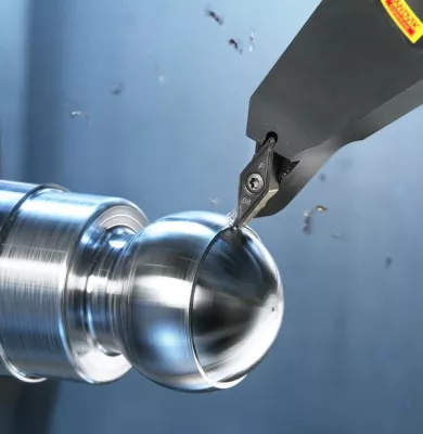 Bild: Sicheres und genaues Profildrehen bei der Kleinteilfertigung mit CoroTurn TR