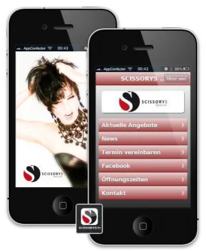 Bild: SCISSORYS Friseure fürs Handy