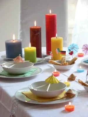 Bild: Kerzen-Dekoideen für Olympia