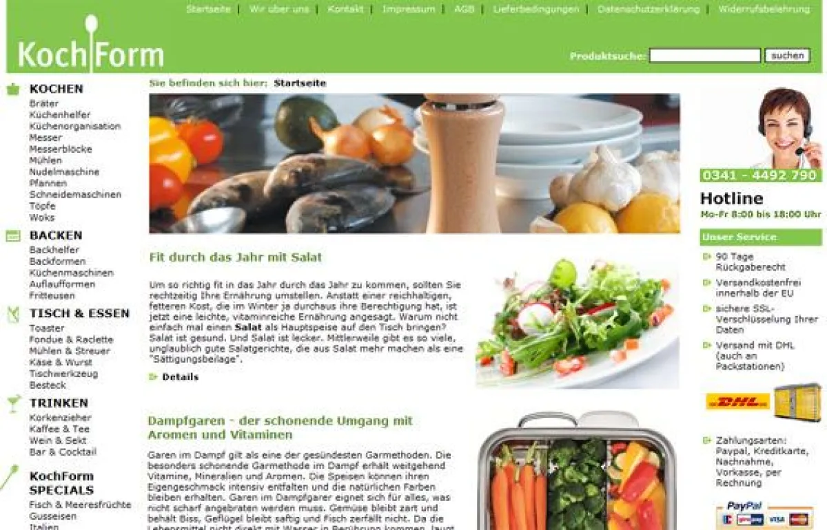 KochForm Online-Shop www.kochform.de