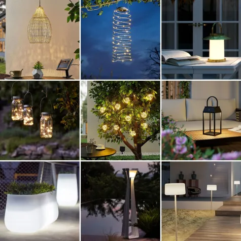 Solarleuchten | Lampenwelt.de präsentiert stromkostenfreies Outdoor-Lichtkonzept Bild: Solarleuchten | Lampenwelt.de präsentiert stromkostenfreies Outdoor-Lichtkonzept