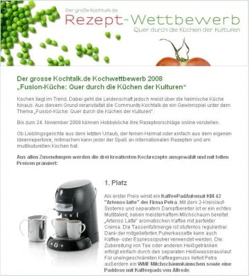 Quer durch die Küchen der Kulturen - Wettbewerb der neuen Kochcommunity Kochtalk.de Bild: Quer durch die Küchen der Kulturen - Wettbewerb der neuen Kochcommunity Kochtalk.de