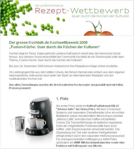 Bild: Quer durch die Küchen der Kulturen - Wettbewerb der neuen Kochcommunity Kochtalk.de