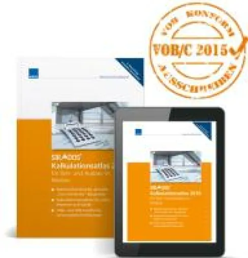VOB/C 2015-konform: mit den aktuellen sirAdos Marktpreisen 2016 von WEKA MEDIA Bild: VOB/C 2015-konform: mit den aktuellen sirAdos Marktpreisen 2016 von WEKA MEDIA