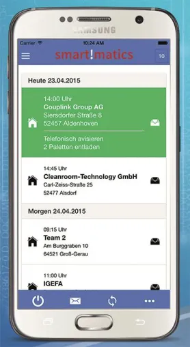 Bild: Positionsbestimmung in der mobilen Telematik-Lösung "smart!matics" nun kostenfrei