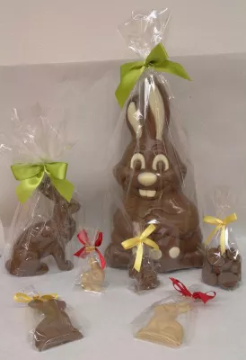 Bild: Laktosefreie Osterhasen aus Schafmilchschokolade