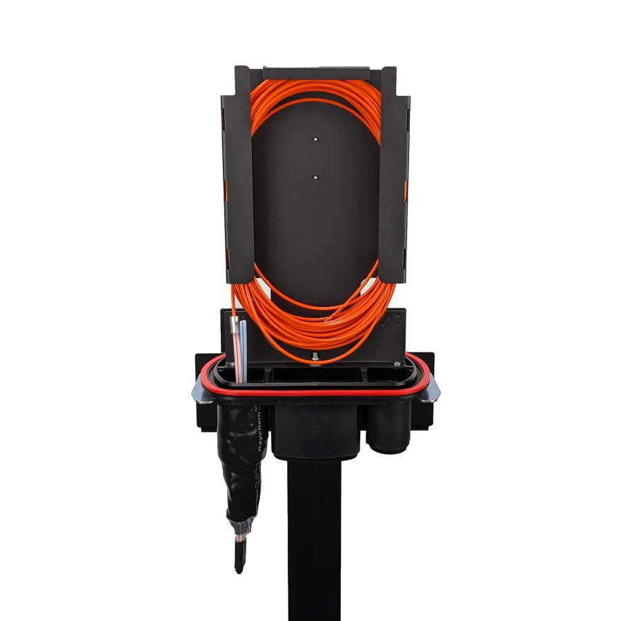 In der IP68-dichten CCM ONE® STORAGE Muffe können bis zu 65 m Glasfaserkabel aufbewahrt werden. (© 2023 Connect Com)