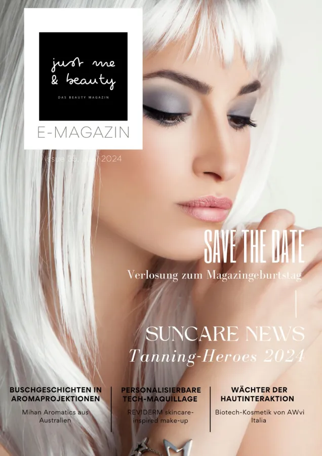 Abo-freie Jubiläumsedition: just me & beauty E-Magazin Juni N°35  (© just me & beauty - Das Beauty Magazin)