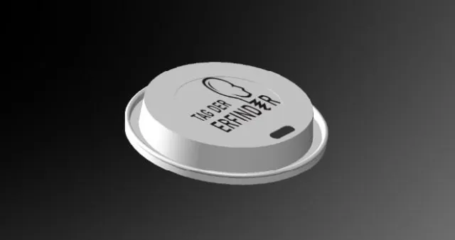 Bild: Innovative Werbefläche - Bedruckbarer Kaffeebecherdeckel