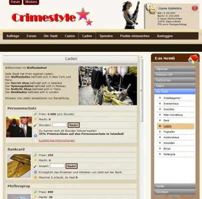 Bild: Gratis-Browserspiel "Crimestyle" startet