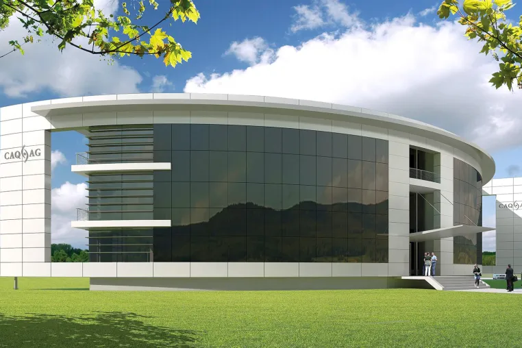 Hightech aus dem Hunsrück: Staatssekretärin begleitet symbolischen Neubau-Projektstart bei CAQ AG Bild: Hightech aus dem Hunsrück: Staatssekretärin begleitet symbolischen Neubau-Projektstart bei CAQ AG