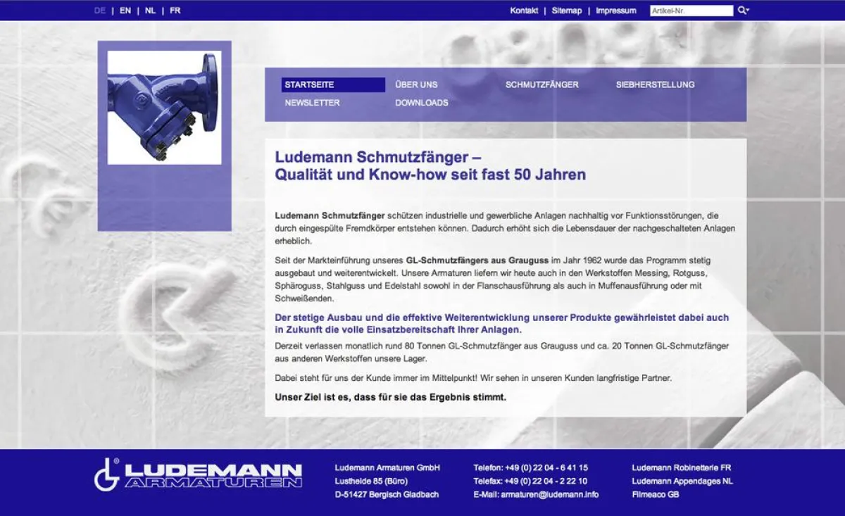 Modernes und übersichtliches Design im Rahmen des vorhandenen Corporate-Design.