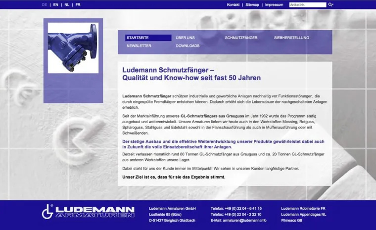 Bild: Neuer Webauftritt für marktführendes Unternehmen der Armaturen-Branche