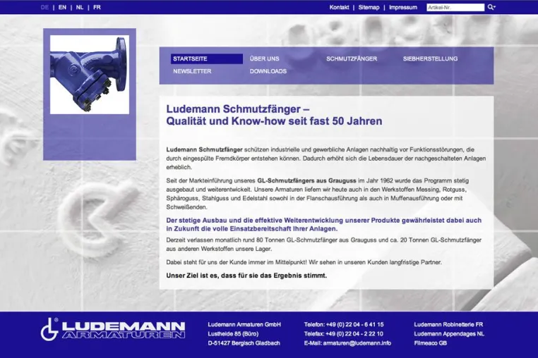 Bild: Neuer Webauftritt für marktführendes Unternehmen der Armaturen-Branche