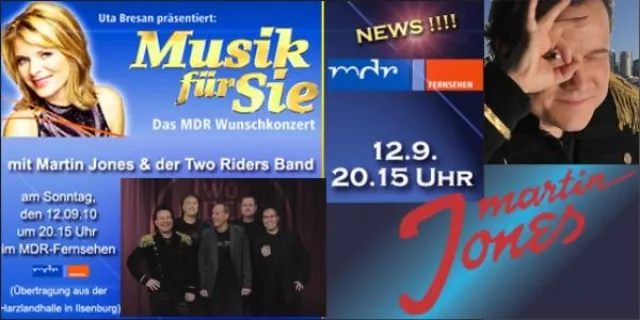 Martin Jones in "Musik für Sie"- die MDR TV Sendung Bild: Martin Jones in "Musik für Sie"- die MDR TV Sendung
