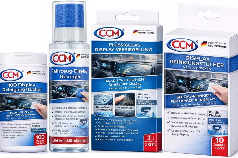 Bild: Neue Produktgruppe für Fahrzeugdisplays: Saubere Sicht & langlebiger Schutz mit dem CCM® Display-Sortiment