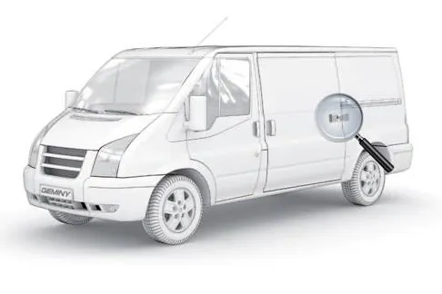 Bild: GEMINY-Transportersicherung schützt Farzeugtüren vor Einbruch