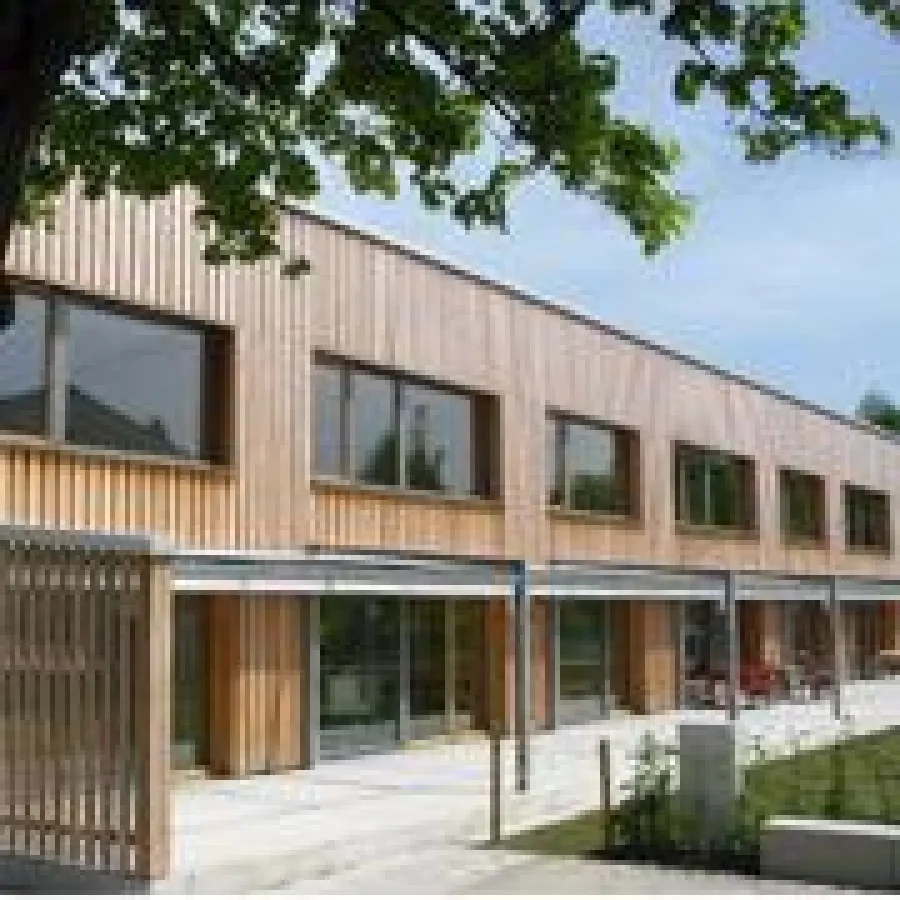 Bildunterschrift: Der Kinderhort Einstein wurde als erstes Gebäude von der Stadt Kempten im Passivhausstandard gebaut. Foto: eza!