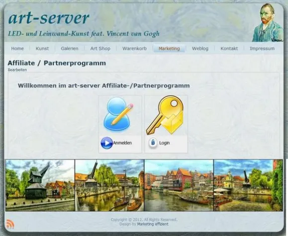 Art-server featuring Vincent van Gogh startet Affiliate-Programm Bild: Art-server featuring Vincent van Gogh startet Affiliate-Programm