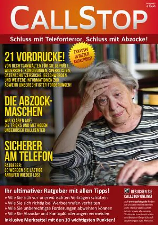 CallStop-Magazincover, Bildrechte © 2011 Baser Direct GmbH