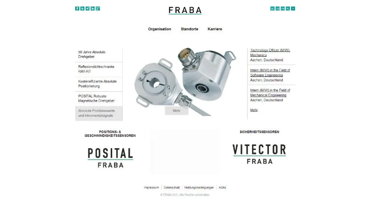 Startseite von www.fraba.com