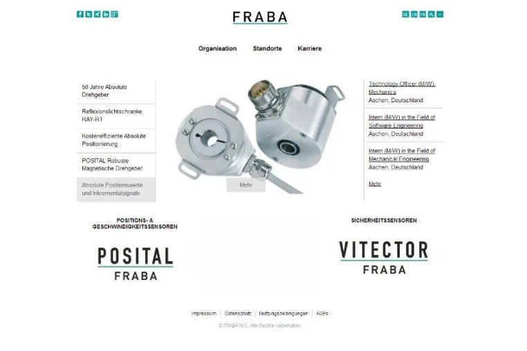 Bild: Internetagentur kernpunkt GmbH realisiert internationale Websites für die FRABA Group