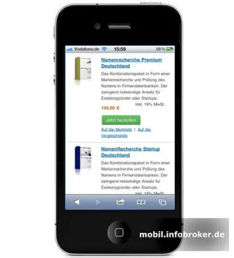 Bild: Markenrecherchen per SmartPhone