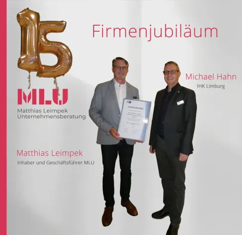Die MLU feiert 15. Firmenjubiläum: Von der One-Man-Show zur Unternehmensgruppe Bild: Die MLU feiert 15. Firmenjubiläum: Von der One-Man-Show zur Unternehmensgruppe