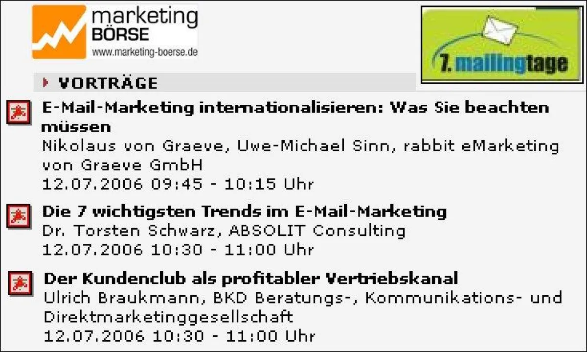 Referenten stellen Ihre Vorträge selbst online