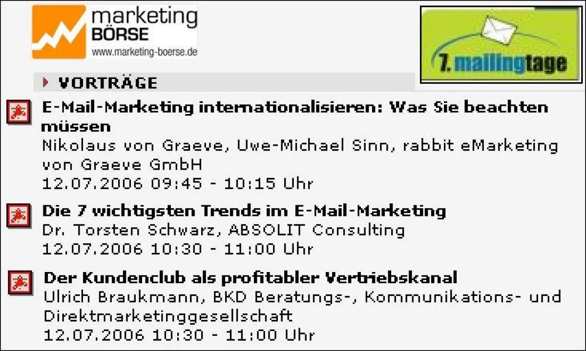 Referenten stellen Ihre Vorträge selbst online