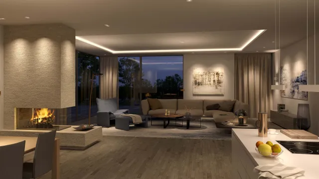 Bild: Wie plane ich ein lebendiges und dynamisches Lichtkonzept für mein Wohnzimmer?