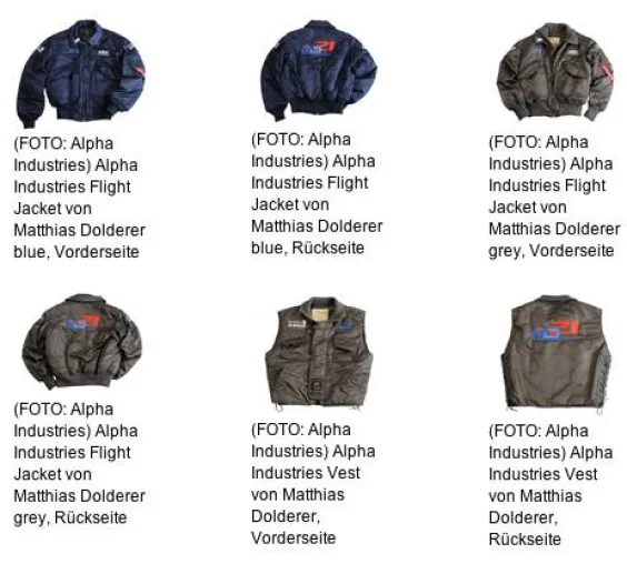 Bild: Alpha Industries verleiht Matthias Dolderer Flügel