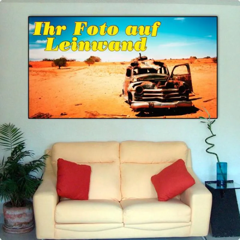 Ihr Foto auf echter Leinwand gedruckt