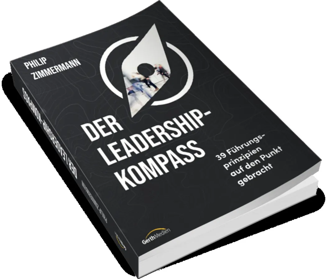 Der Leadership-Kompass: 39 Führungsprinzipien auf den Punkt gebracht von Autor Philip Zimmermann (© Kirche in Aktion e.V.  / Gerth Medien)