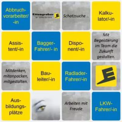 Stellenangebote des Abbruch- und Tiefbauunternehmens Ettengruber im Norden von München Bild: Stellenangebote des Abbruch- und Tiefbauunternehmens Ettengruber im Norden von München