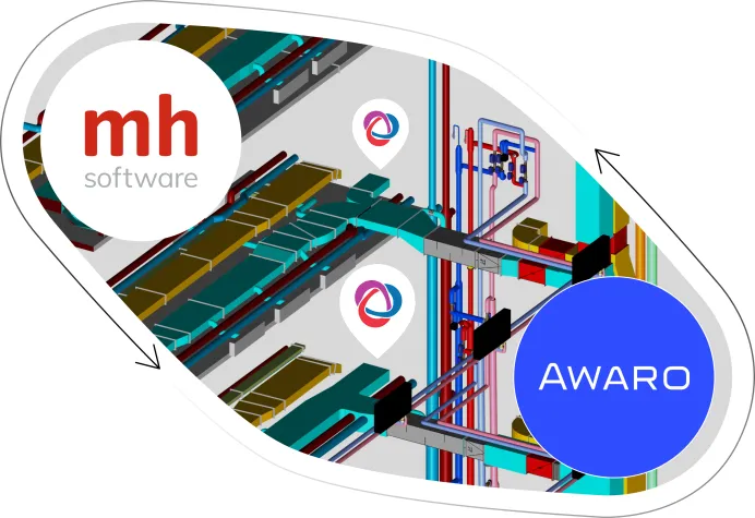 Bild: Integration von AWARO und mh-BIM 7  -  Issuetracking in AWARO direkt aus mh-BIM 7