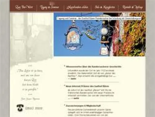 Bild: Neue Internet-Präsenz des Gasthof Bären Randersacker