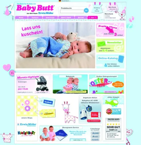Bild: Baby Butt bei Kundenzufriedenheitsanalyse als beliebtester Online-Babymarkt ausgezeichnet