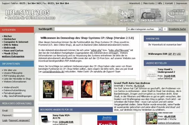 Bild: CP::Shop 2.5 - Das eCommerce-Komplettpaket zum kleinen Preis