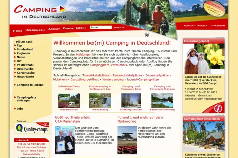 5 Jahre „Camping in Deutschland“ Bild: 5 Jahre „Camping in Deutschland“