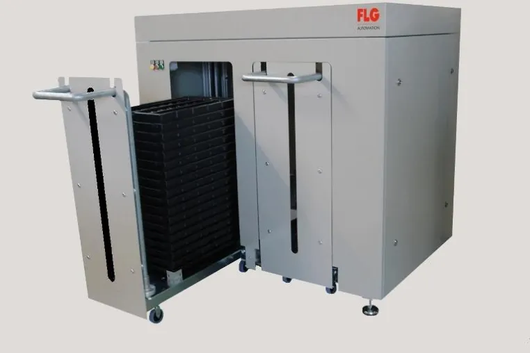 Neues Palettiersystem zur Traybereitstellung für kostengünstige Automation Bild: Neues Palettiersystem zur Traybereitstellung für kostengünstige Automation