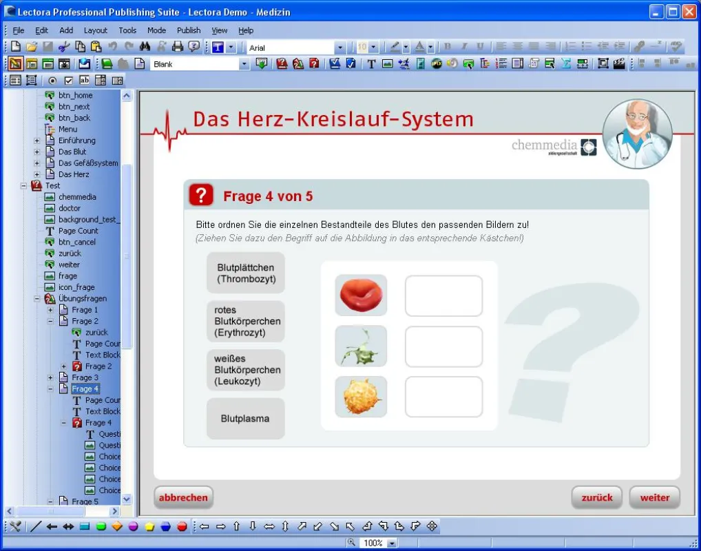 Erstellen von multimedialen E-Learning-Inhalten und Wissenstests mit LECTORA