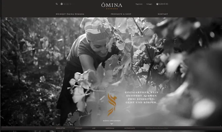 superReal launcht Online Shop für das premium Weingut ÔMINA ROMANA Bild: superReal launcht Online Shop für das premium Weingut ÔMINA ROMANA