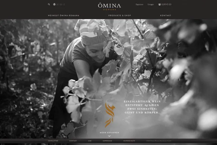 superReal launcht Online Shop für das premium Weingut ÔMINA ROMANA Bild: superReal launcht Online Shop für das premium Weingut ÔMINA ROMANA