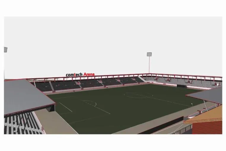 Bild: Die comtech Arena steht vor der Eröffnung