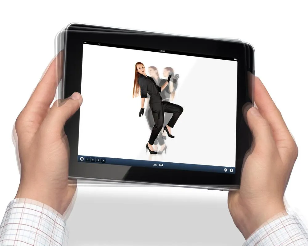 Die App wird einfach durch Bewegung des iPads 