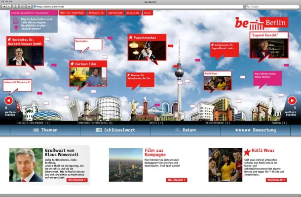 Bild: A&B FACE2NET ist Berlin! sei.berlin.de – die neue Imagekampagne für Berlin startet im Netz